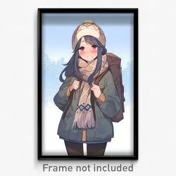 Anime Art Poster - Girl Feeling Grinning Wearing Bumpy Pants (Print)