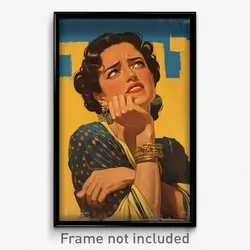 Mexican Movie Poster - Girl Feeling Smug, Worn Sleeve Cuffs (Mexico Art Print)