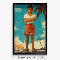 Mexican Movie Poster - Boy Feeling Suspicious, Cherry White Sarong (Art Print)