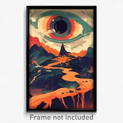 Movie Art Poster - Curvy Lava Fields (Psychedelic Retro Weird Film Print)