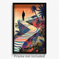 Hebrew Movie Poster - Pink Cruise (Israel Psychedelic Art Retro Film Print)