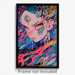 Art Poster - Girl Feeling Grief Wearing Old Forehead Jewel (Print)