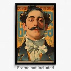 French Movie Poster - Man Feeling Pleased, Pretty Frilled Shirt Collar (Print)