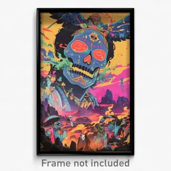 Mexican Movie Poster - Virtual Balcony (Mexico Psychedelic Art Retro Film Print)