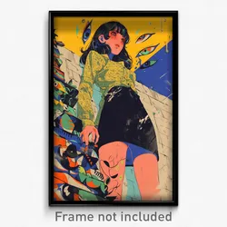 Brazilian Movie Poster - Girl Feeling Angry, Lovely Waistcoat (Brazil Art Print)