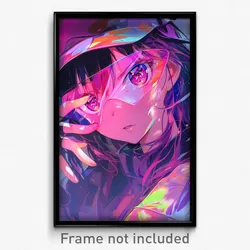 Anime Art Poster - Girl Feeling Obstinate Wearing Valuable Visor Armor (Print)