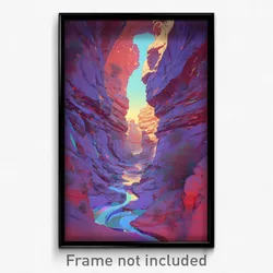 Art Poster - Interesting Chasm (Psychedelic Trippy Weird 11x17 Print)