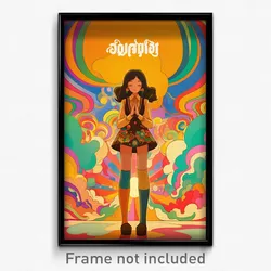 Thai Movie Poster - Woman Feeling Melancholy, Quixotic Multicolored Legwear