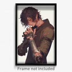 Art Poster - Falcon Feeling Paranoid Wearing Damaged Sleeves Rolled Up