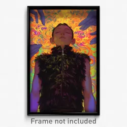 Art Poster - Boy Feeling Hate Wearing Fluffy Black Vest (Art Print)