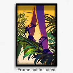 Vietnamese Movie Poster - Girl Feeling Calmness, Fresh Purple Footwear (Print)