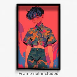 Art Poster - Boy Feeling Depressed Wearing Pricey Cropped Shirt (Print)