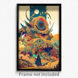 Art Poster - Notable Mesa (Psychedelic Trippy Weird 11x17 Cartoon Print)