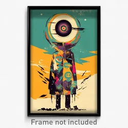 Greek Movie Poster - Wide Henge (Greece Psychedelic Trippy Art Retro Film Print)