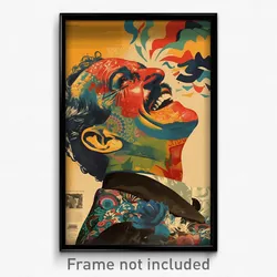 Spanish Movie Poster - Man Feeling Jubilation, Cheery Single Side Bun (Print)