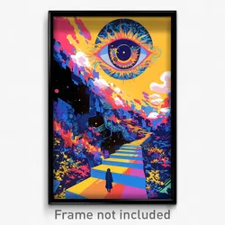 German Movie Poster - Gray Shaft (Germany Psychedelic Art Retro Film Print)