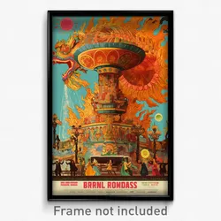 Mexican Movie Poster - Brisk Fountain (Mexico Psychedelic Art Retro Film Print)