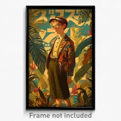 Hebrew Movie Poster - Boy Feeling Contentment, Exotic German Clothes (Art Print)