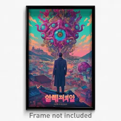 Korean Movie Poster - Barren Beacon (Korea Psychedelic Art Retro Film Print)