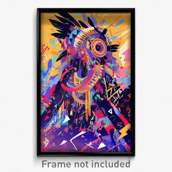 Art Poster - Elaborate Cdmx (Psychedelic Trippy Weird 11x17 Cartoon Print)