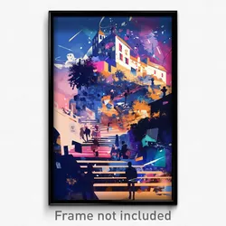 French Movie Poster - Bright Intersection (France Retro Film Art Print)