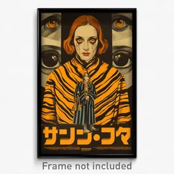 German Movie Poster - Woman Feeling Aversion, Remarkable Striped Jacket (Print)