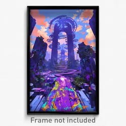 Art Poster - Large Gate (Psychedelic Trippy Weird 11x17 Cartoon Print)