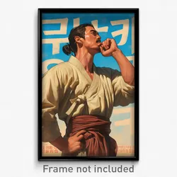 Korean Movie Poster - Man Feeling Pleasure, Brown Greek Clothes (Art Print)
