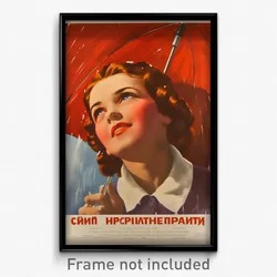Russian Movie Poster - Girl Feeling Happiness, Bright White Collar (Art Print)