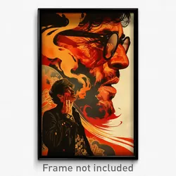 Spanish Movie Poster - Man Feeling Sorrow, Nice Orange Bow (Spain Art Print)