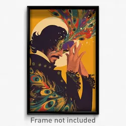 Mexican Movie Poster - Man Feeling Miserliness, Fluffy Feather Hair Ornament