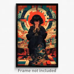 Art Poster - Underground Shield (Psychedelic Trippy Weird 11x17 Print)