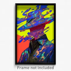 Art Poster - Man Feeling Tolerance Wearing Prestigious Cabbie Hat (Print)