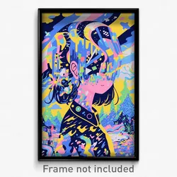 Art Poster - Agile Head (Psychedelic Trippy Weird 11x17 Cartoon Print)