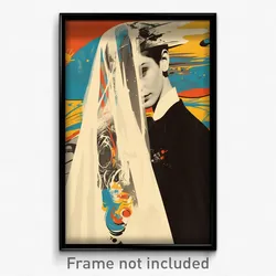 French Movie Poster - Man Feeling Guilt, Warped Wedding Dress (France Art Print)