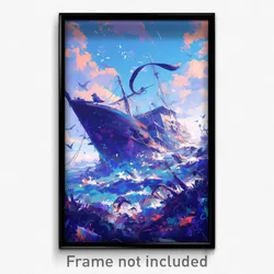 Art Poster - Tremendous Shipwreck (Psychedelic Trippy Weird 11x17 Print)