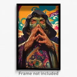 Mexican Movie Poster - Man Feeling Cheerfulness, Webbed Hooded Vest (Art Print)