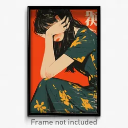 Chinese Movie Poster - Woman Feeling Grief, Awesome Pleated Dress (Art Print)