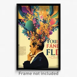 French Movie Poster - Man Feeling Interest, Valuable Fur Trimmed Cape (Print)