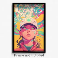 Movie Art Poster - Girl Feeling Self Compassionate, Famous Baseball Cap (Print)