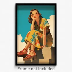 Mexican Movie Poster - Woman Feeling Unnerved, Exotic Clog Sandals (Art Print)