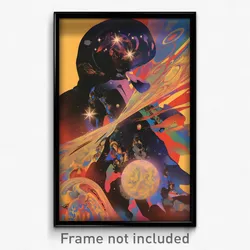 Movie Art Poster - Antique Galaxy (Psychedelic Trippy Retro Cartoon Film Print)