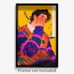 Brazilian Movie Poster - Man Feeling Dislike, Kaleidoscopic Purple Sweater