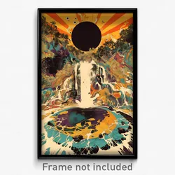 Icelandic Movie Poster - Subtle Fountain (Iceland Retro Film Art Print)