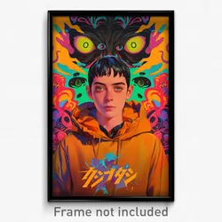 Mexican Movie Poster - Boy Feeling Dejection, Thin Orange Hoodie (Art Print)