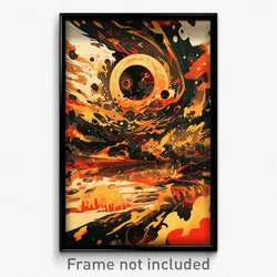 Art Poster - Circular Fire (Psychedelic Trippy Weird 11x17 Print)
