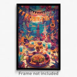 Mexican Movie Poster - Elaborate Boba Tea (Mexico Retro Film Art Print)