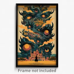 Spanish Movie Poster - Cloudy Barcelona (Spain Psychedelic Art Retro Film Print)