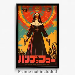 Hebrew Movie Poster - Spotless Nunnery (Israel Psychedelic Art Retro Film Print)