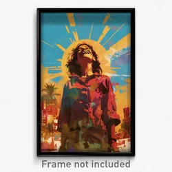 Mexican Movie Poster - Woman Feeling Tolerance, Messy Pink Shirt (Art Print)